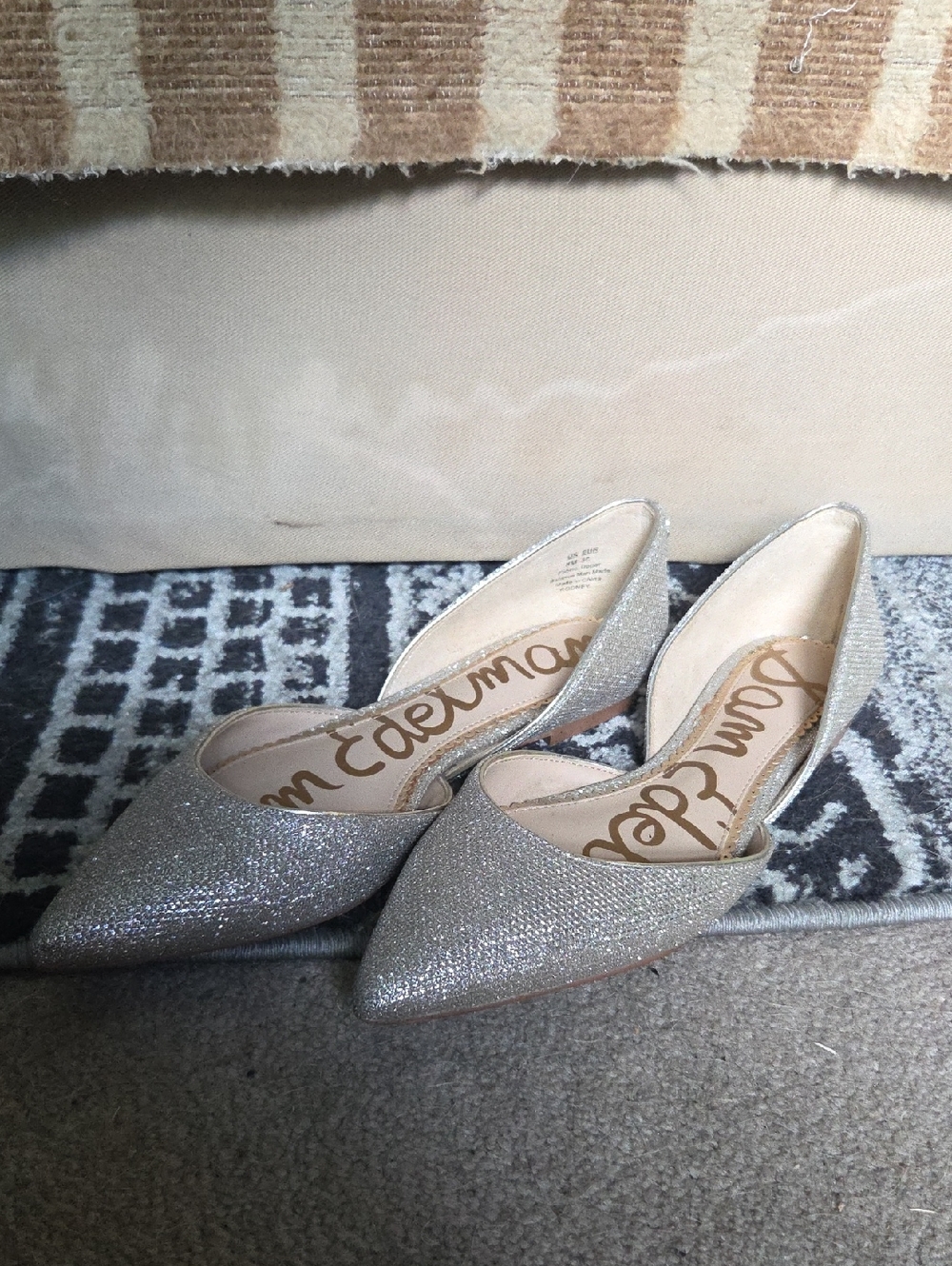 Sam Edelman Glitter Pointed D'Orsay Flats